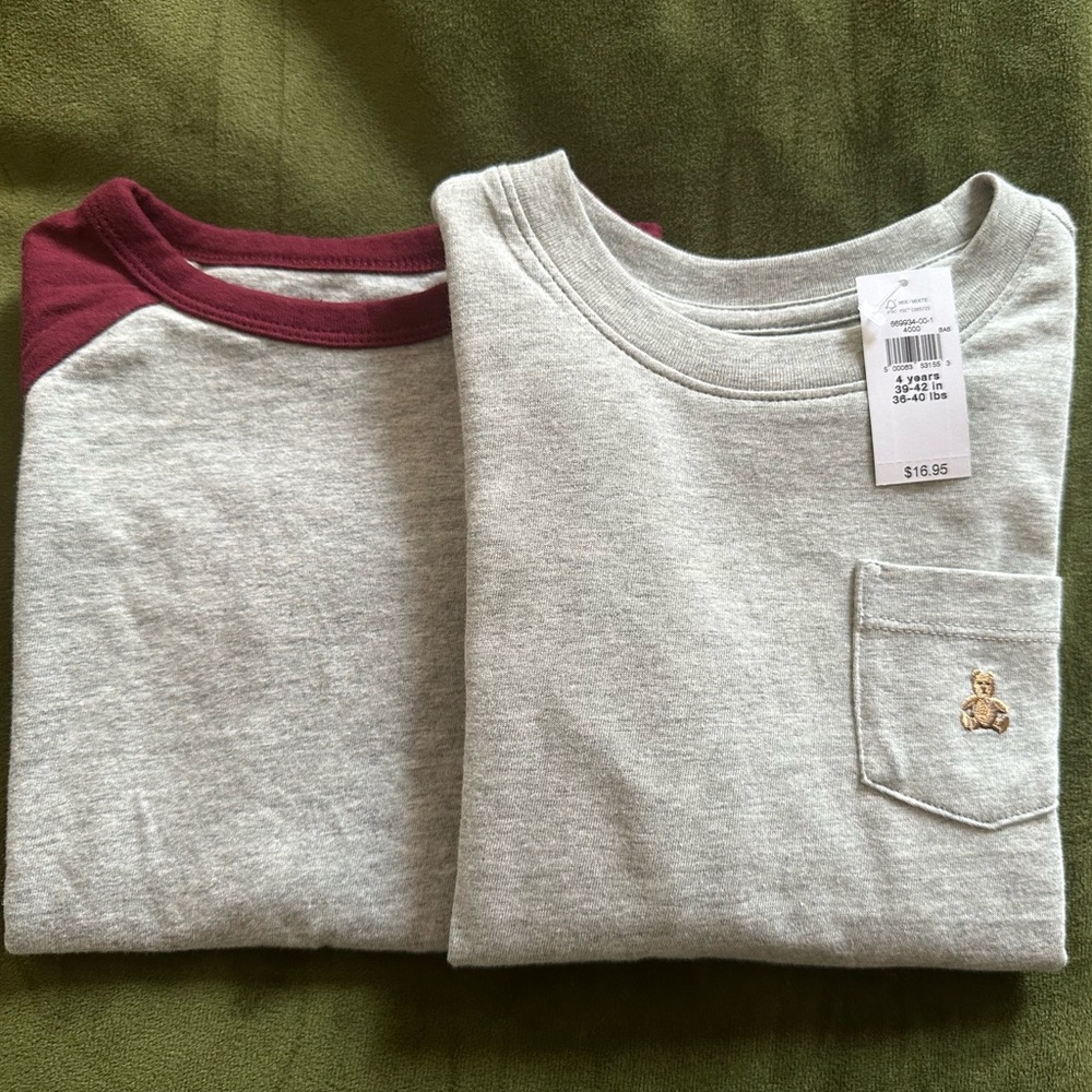 Gap Two 100% cotton Gray Long Sleeve Shirts